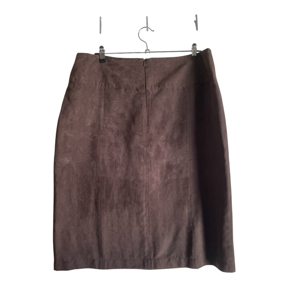 NWOT Nina Leonard Women’s Size 16 Chic Brown Skirt - Picture 3 of 12